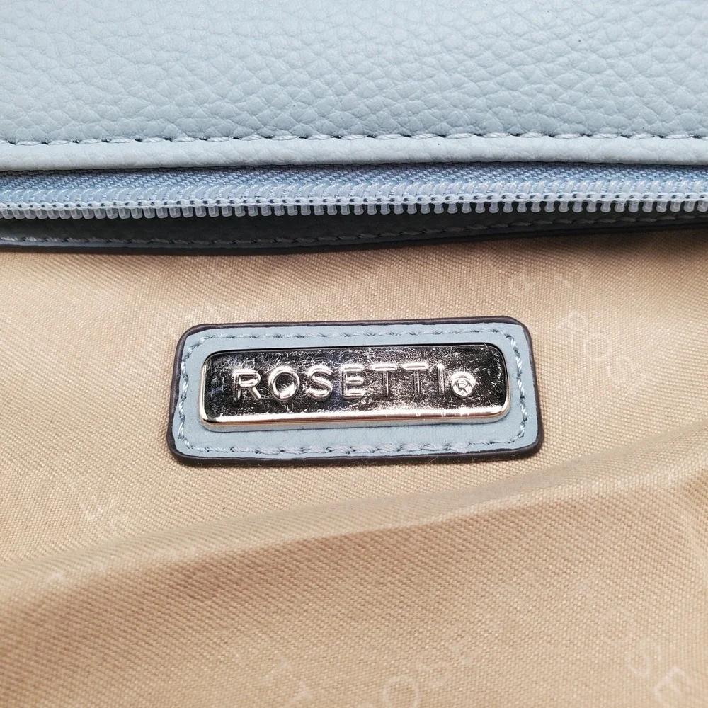 Rosetti Purse Baby Blue W/ Embroidered Flowers & Adjustable Strap. 9